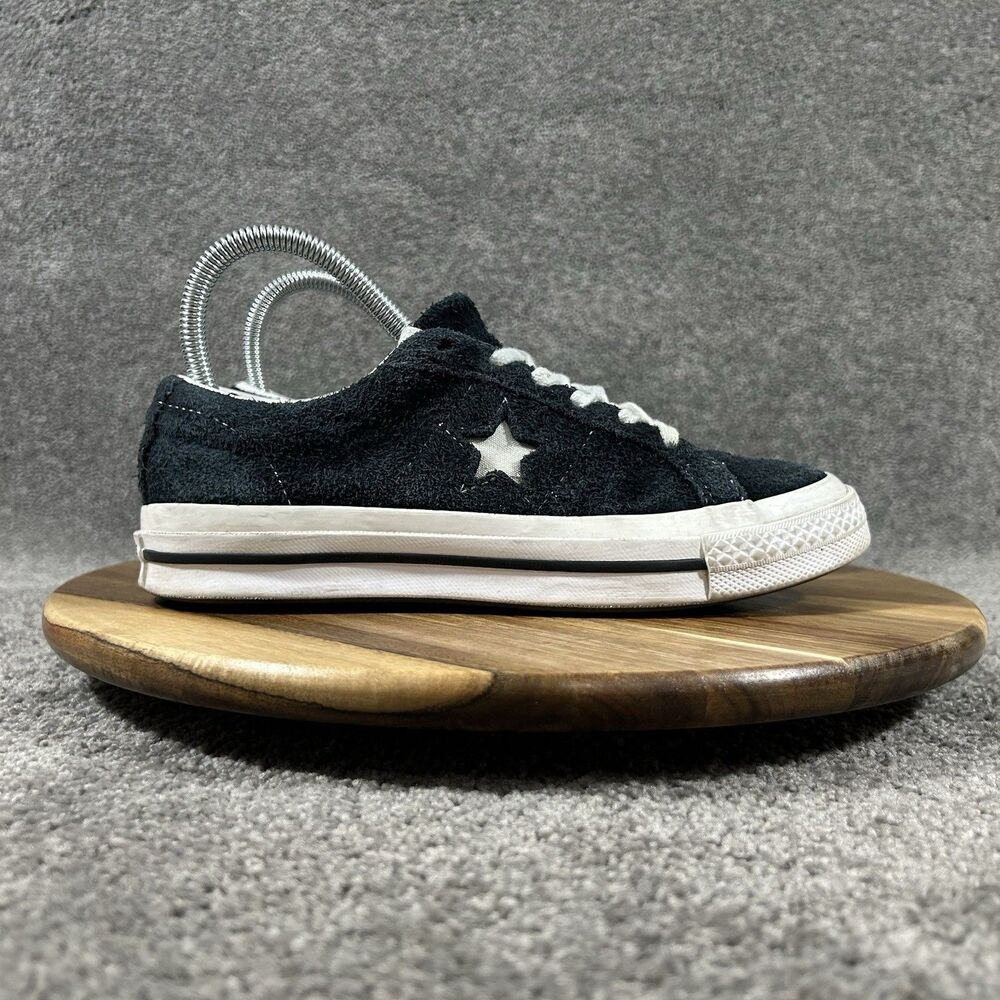 Converse One Star Pro Women’s Size 6 Black Suede Low Top Skate Grunge Shoes Used